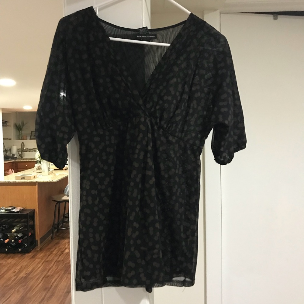 New York and company polka dot blouse